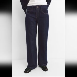 Pull & Bear Carpenter Style Dark Blue Straight-Leg Jeans Womens US 31